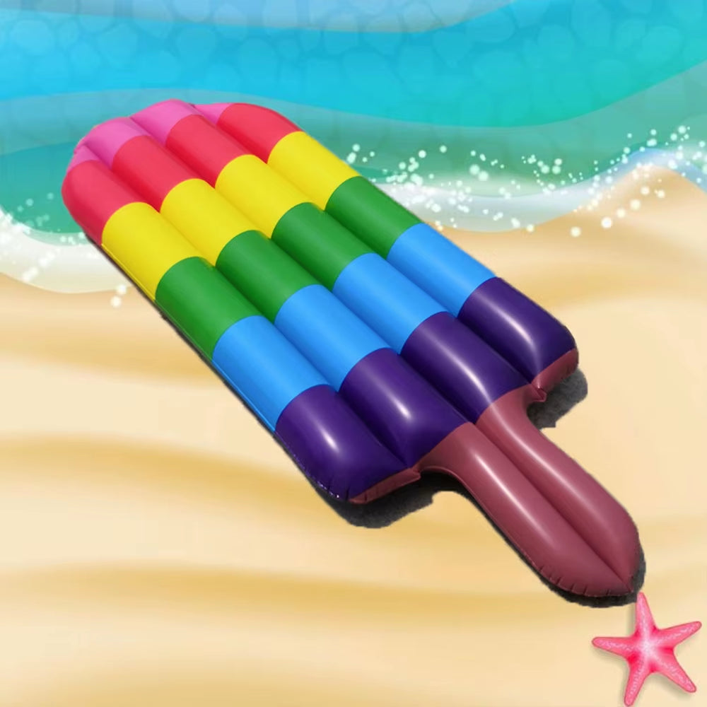 Inflatable Giant Pool Float Air Mattress Floating Row Water Toys Watermelon Pizza Beach Swimming Ring Floatie Mat for Kids Adult