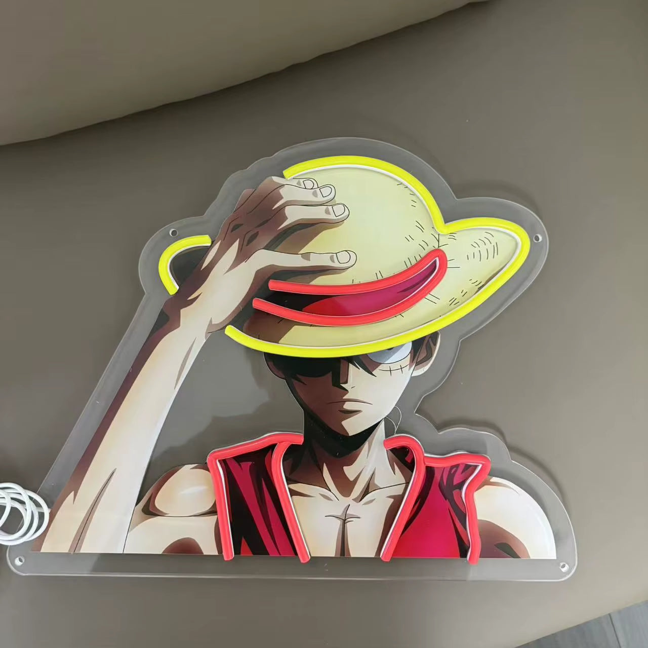 Anime ONE PIECE Luffy Switch USB Power Neon Sign Wall Decoration Game Room Party Man Cave Decor Kids Children Birthday Gift