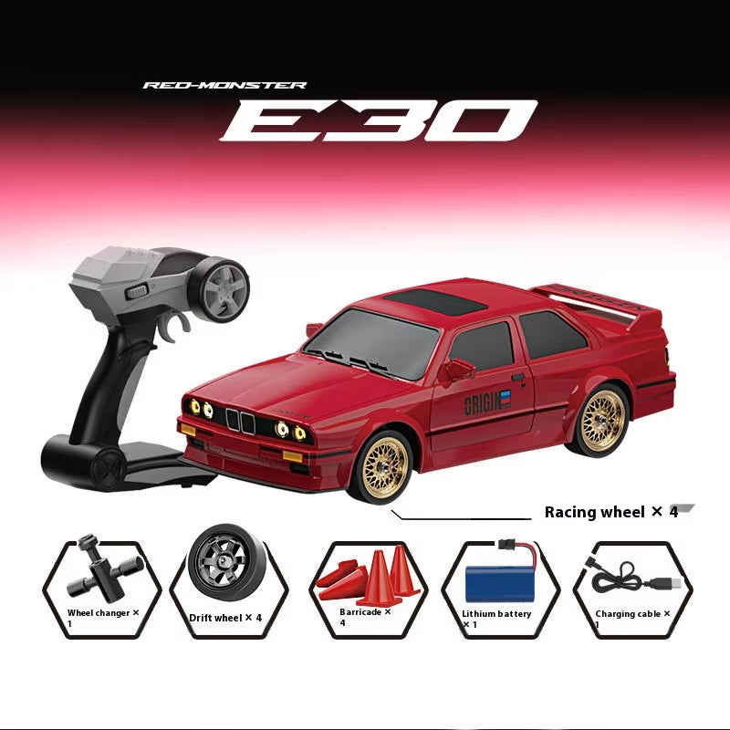Whoosh E30 Pro Gyro Rc Drift Car 4X4 Speed Racer 50Km/H Full Scale Throttle Direction Simulation Model Remote Control Cars