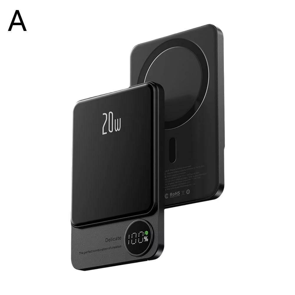 10000Mah Alloy Wireless Magnetic Powerbank PD 20W Fast Charging Ultra Thin Portable Backup Battery for Magsafe for Iphone 16 15