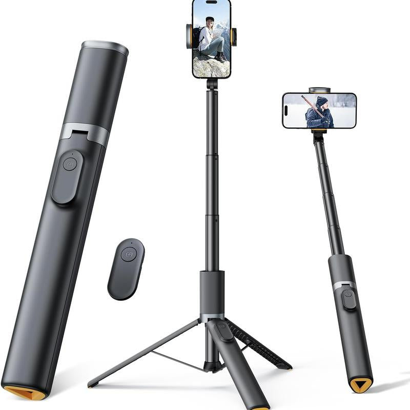 Weilisi 63" Phone Tripod, Tripod for Iphone & Portable Selfie Stick Tripod with Remote, Phone Tripod Stand for Video Recording, Travel Tripod for Cell Phone Compatible with Iphone 15/14/13/Android