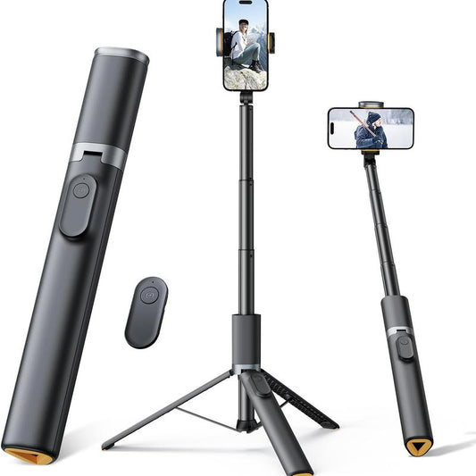 Weilisi 63" Phone Tripod, Tripod for Iphone & Portable Selfie Stick Tripod with Remote, Phone Tripod Stand for Video Recording, Travel Tripod for Cell Phone Compatible with Iphone 15/14/13/Android