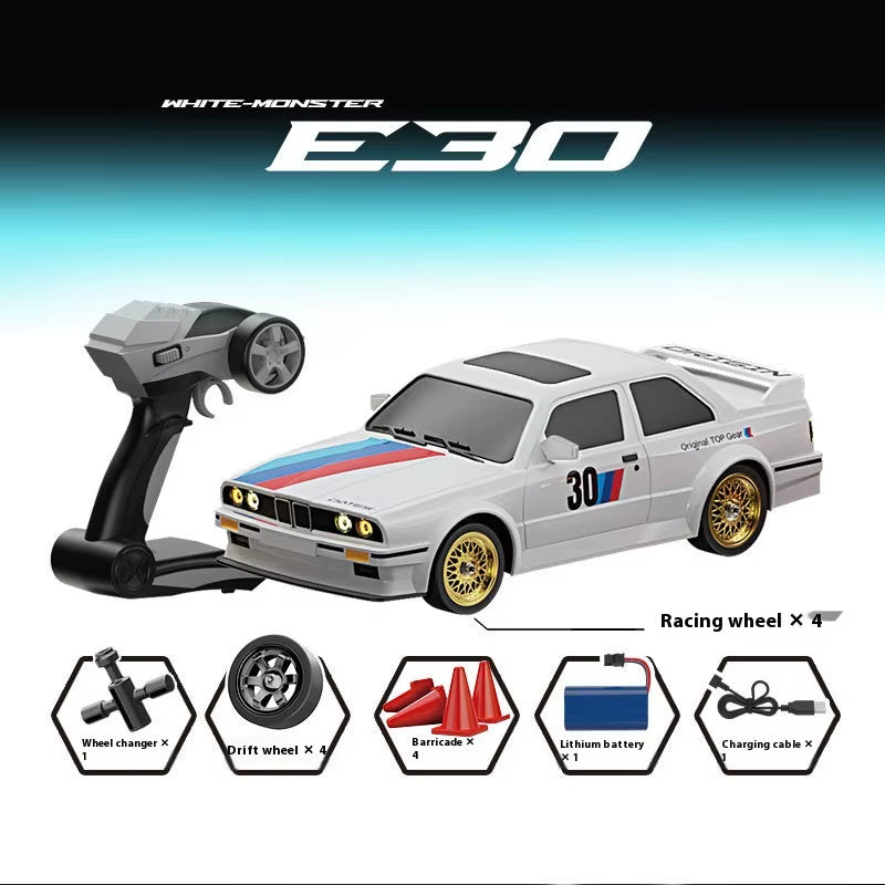 Whoosh E30 Pro Gyro Rc Drift Car 4X4 Speed Racer 50Km/H Full Scale Throttle Direction Simulation Model Remote Control Cars