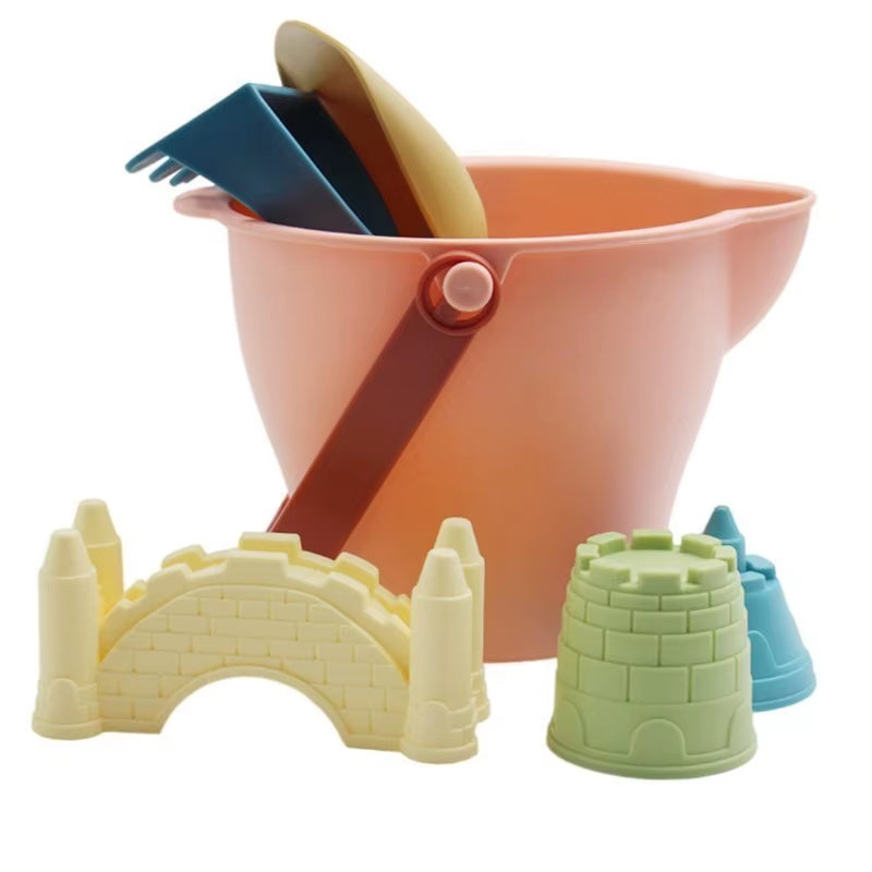 Summer Beach Toy for Kids Soft Silicone Sandbox Set Beach Game Toy for Send Children Beach Play Sand Water Play Tools Beach Cart