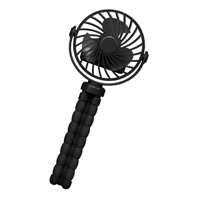 2024 Hot Stroller Octopus Fan Desktop Camping Fan USB Charging Tripod Fan with Light Fan