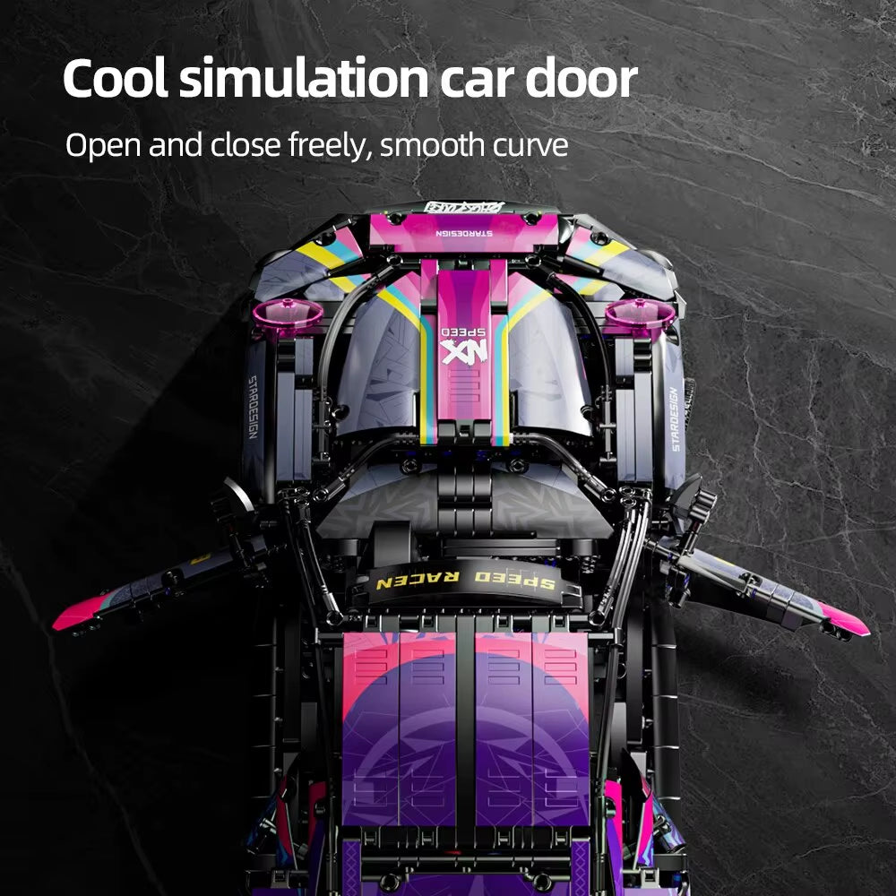 1611PCS Sports Car Building Blocks Toys Boys or Adults Kits,1:10 MOC Building Set Raceing Car Model,Cars for Boys No Box