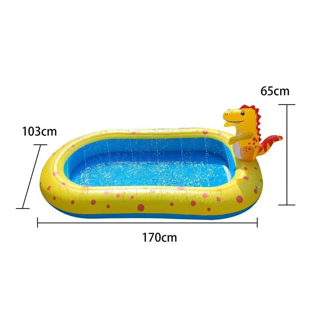 Inflatable Dinosaur Fountain Pool Outdoor Water Toys Fountain Pool Swimming Pool