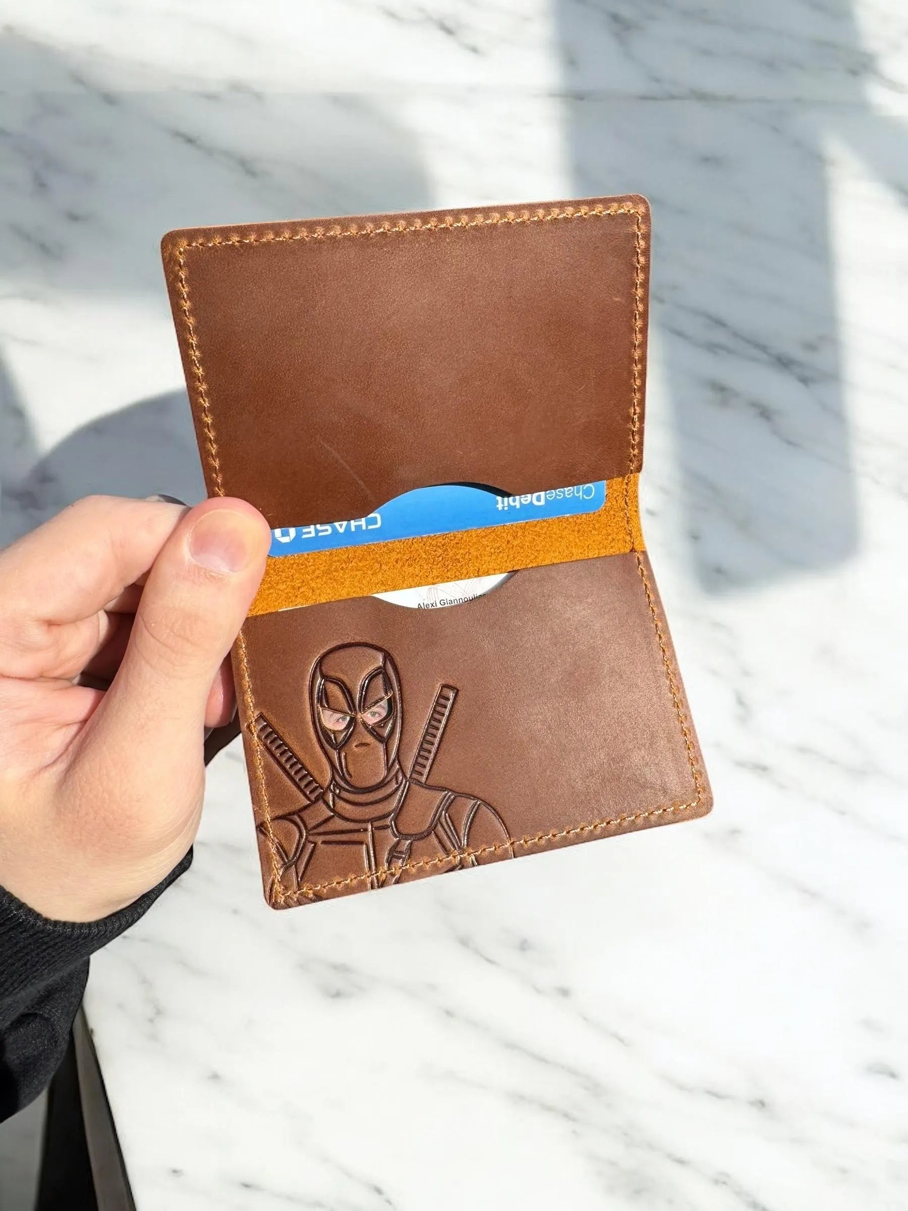 Hero ID Wallet - Genuine Leather Wallet with Super Hero Mask