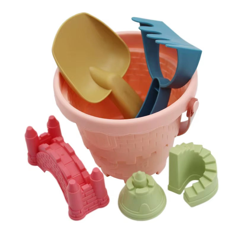 Summer Beach Toy for Kids Soft Silicone Sandbox Set Beach Game Toy for Send Children Beach Play Sand Water Play Tools Beach Cart