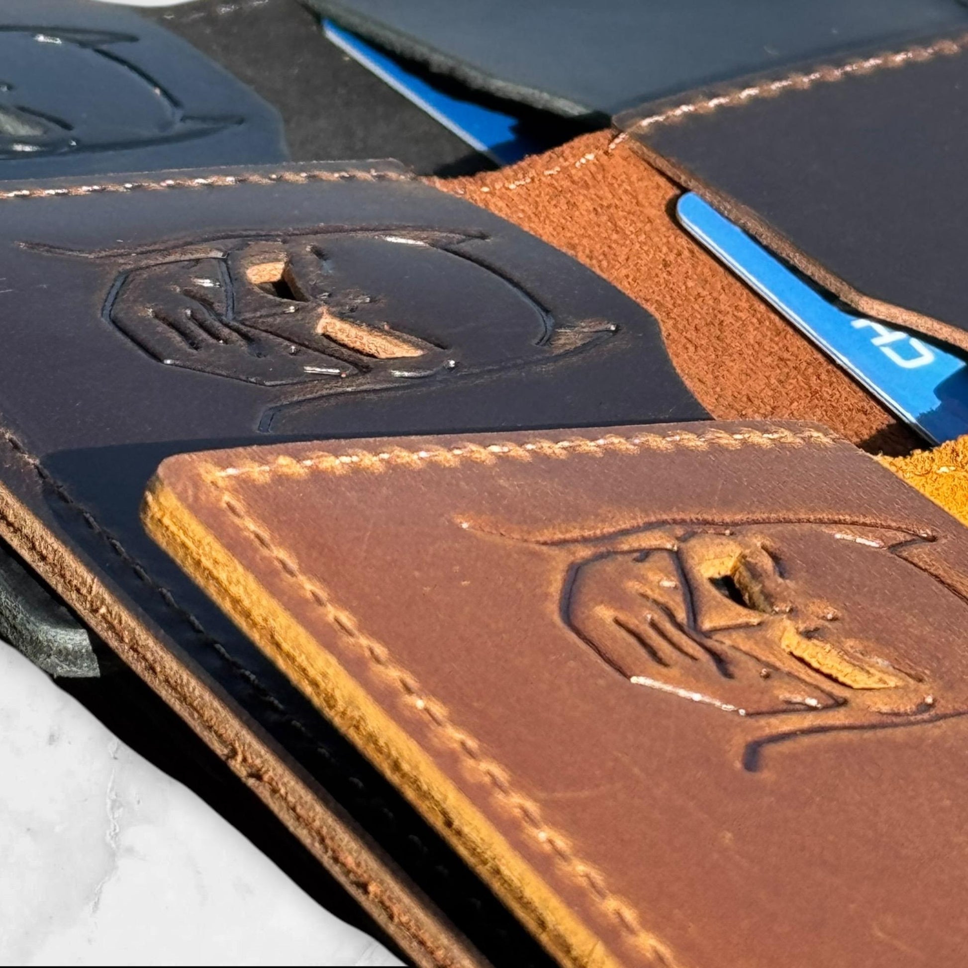 Bat ID Wallet - Genuine Leather Wallet with Super Hero Mask