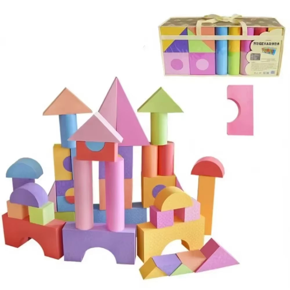 50Pcs EVA Large Safe Building Blocks Big Foam Colorful Construction Toys Kids Learning Educational Toy EVA Construction Set 2025
