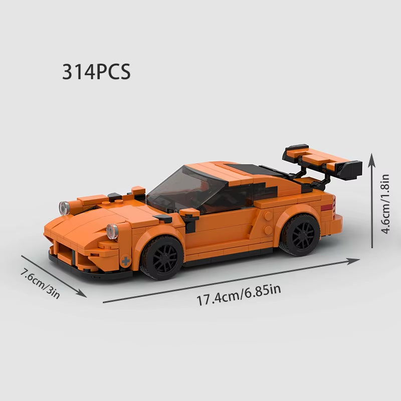 MOC Model City Racing Car Speed Champions Sports Building Blocks Bricks Sets Technique Supercar Racers Vehicles Kits Toys Gift