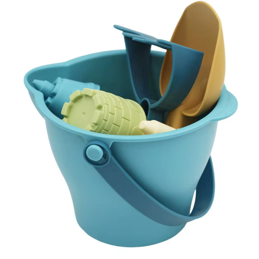 Summer Beach Toy for Kids Soft Silicone Sandbox Set Beach Game Toy for Send Children Beach Play Sand Water Play Tools Beach Cart