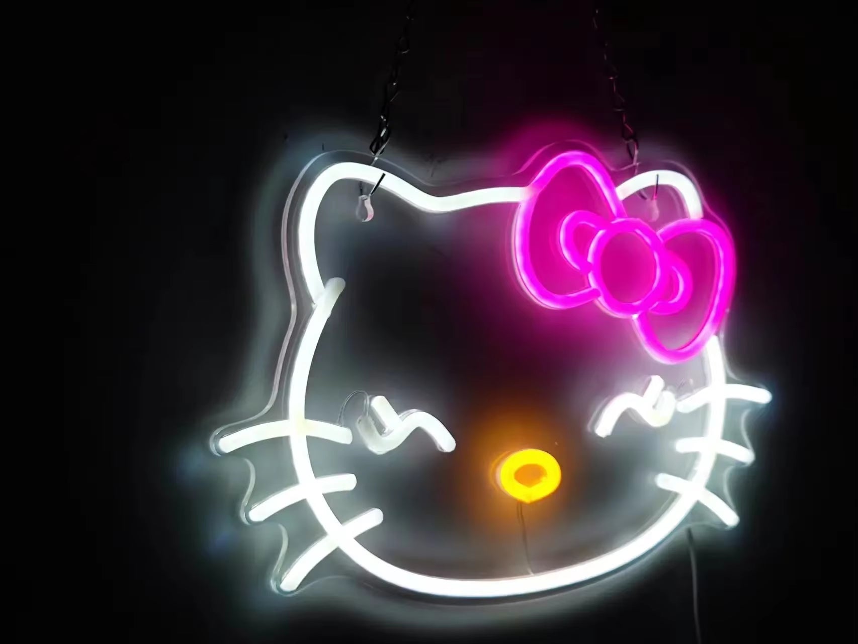 Hello Kiity Anime Led Night Lights Neon Light Holiday Lighting Ambience Room Decoration Gift for Girl Kid Wall Decor Accessories