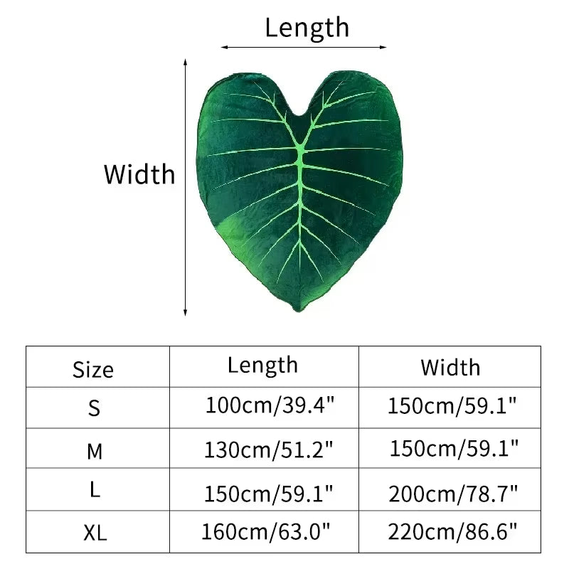 Super Soft Giant Leaf Blanket for Bed Sofa Gloriosum Plant Blanket Home Decor Throws Warm Sofa Towel Cobertor Christmas Gift 담요