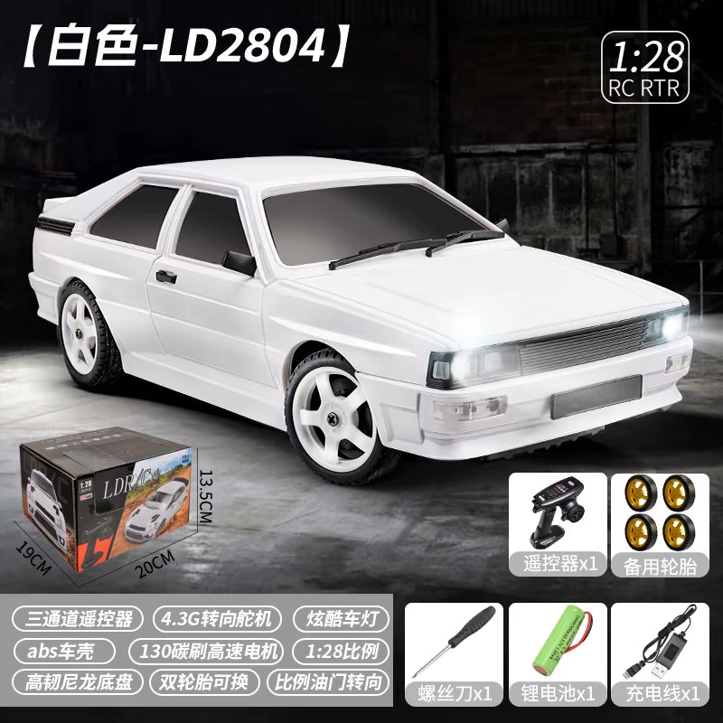 2025 NEW LD2802 LD2803 LD2804 LD2801 1/28 4WD RC Drift Car Proportional Steering LED Headlights 2.4G Toys for Kids