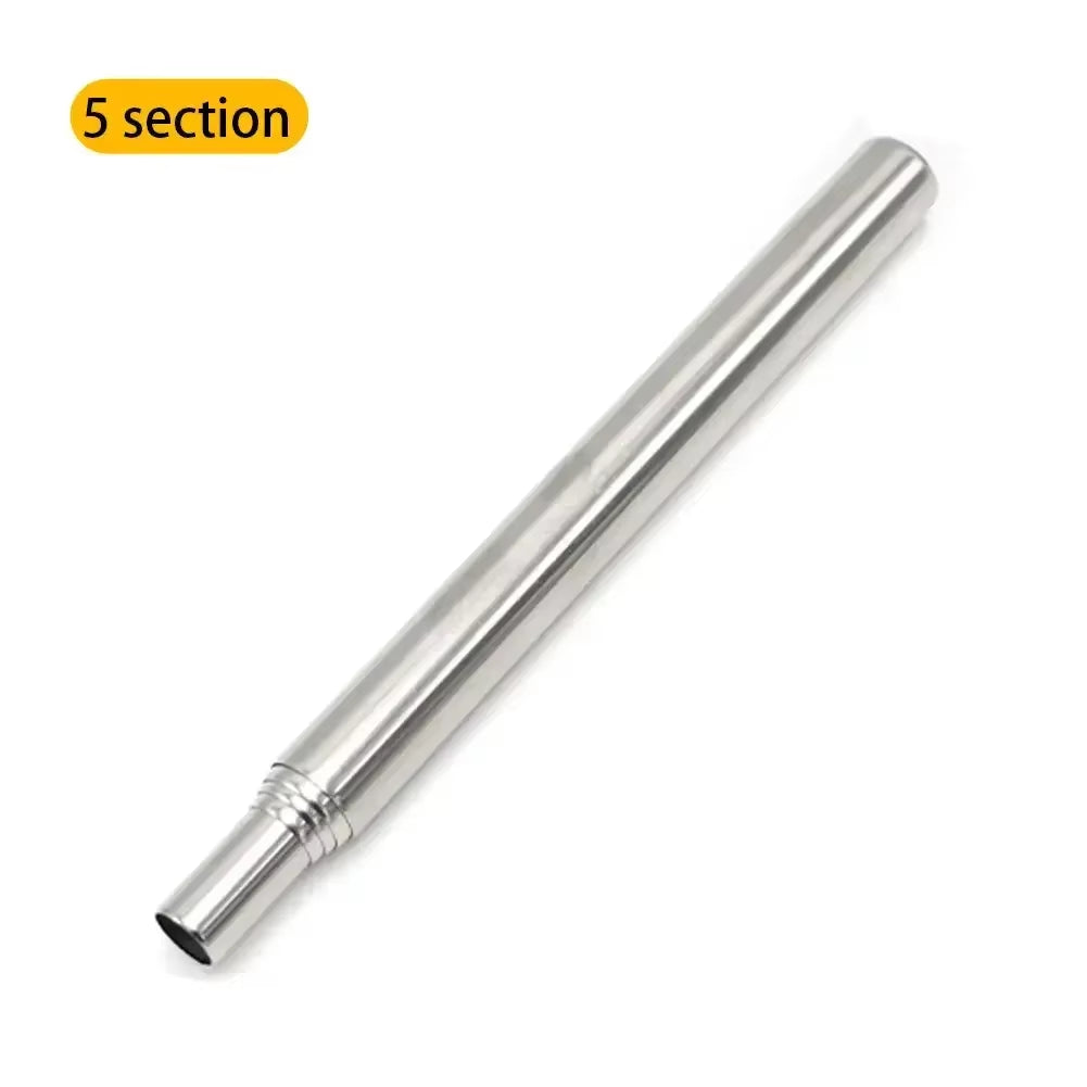Blow Fire Tube Mouth Blowpipe Stainless Steel Telescopic Fire Blower Mini Portable Outdoor Camping Cooking Blowing Fire Stick
