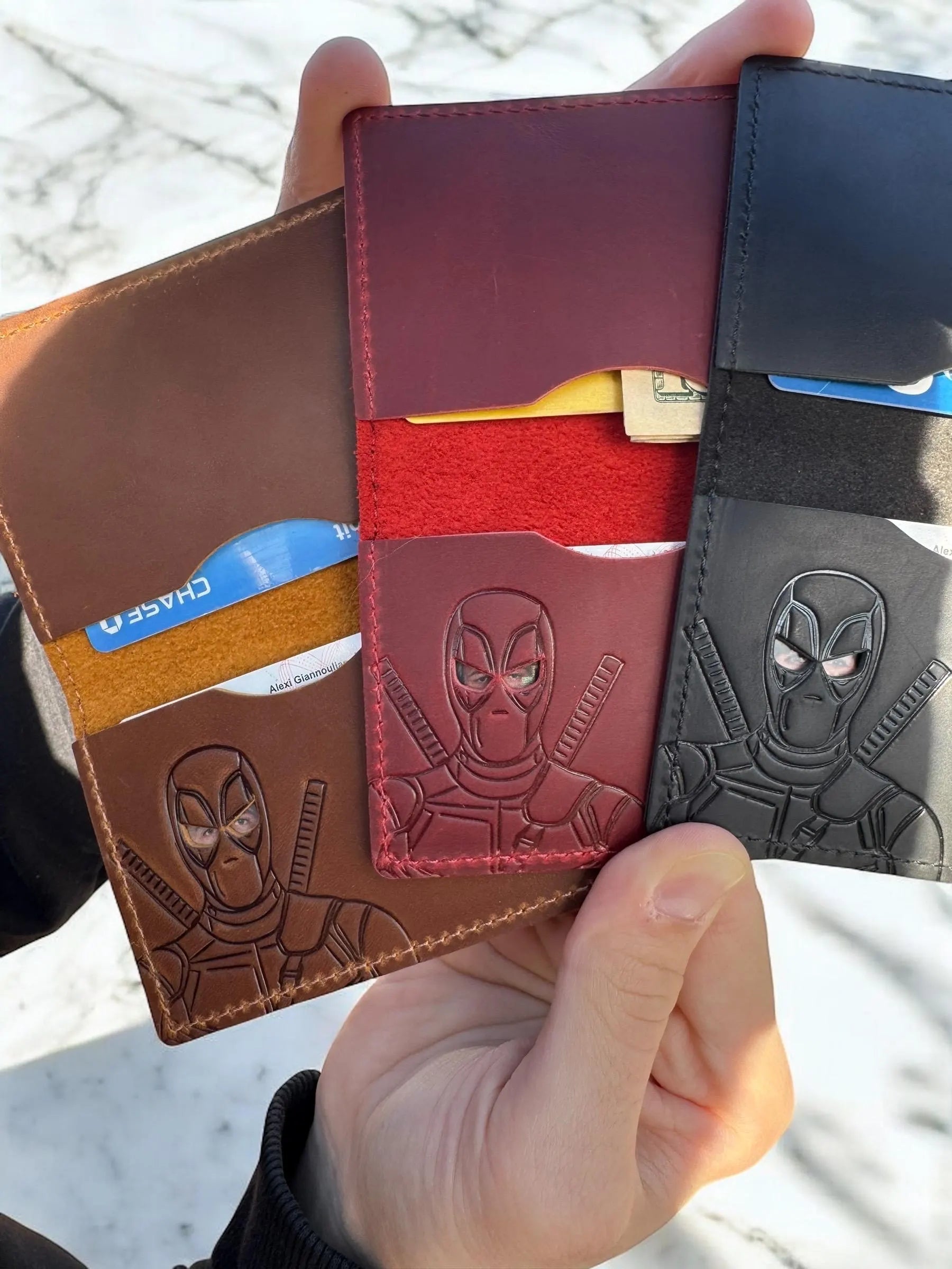 Hero ID Wallet - Genuine Leather Wallet with Super Hero Mask