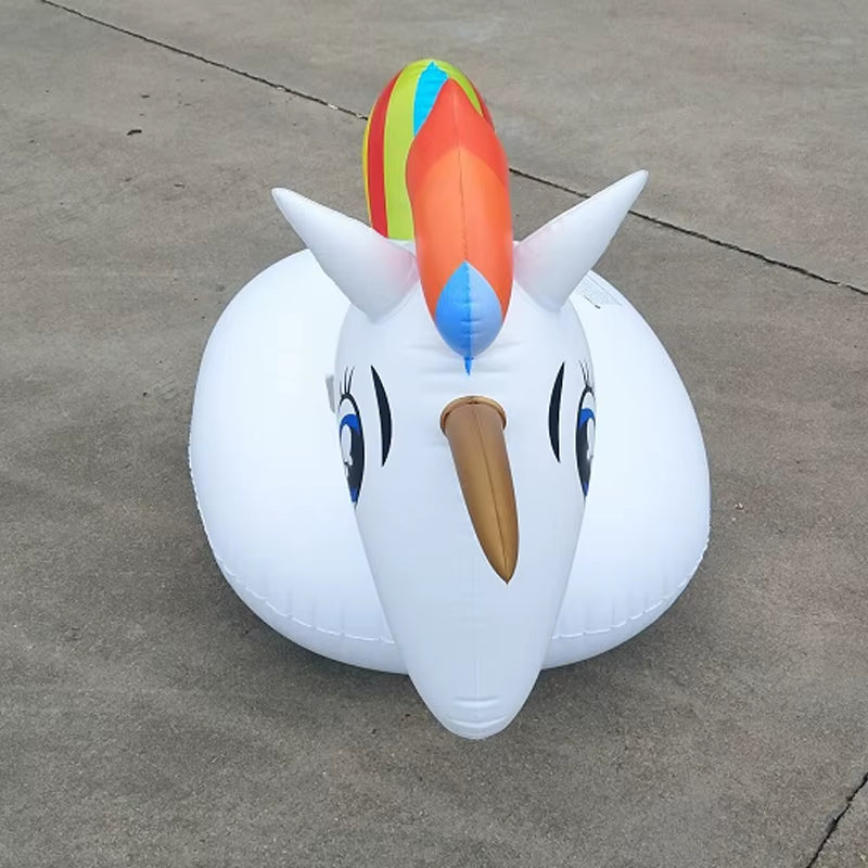 185Cm Giant Inflatable Unicorn Pool Float Ride-On Pegasus Swimming Ring for Adult Children Water Party Toys Air Mattress